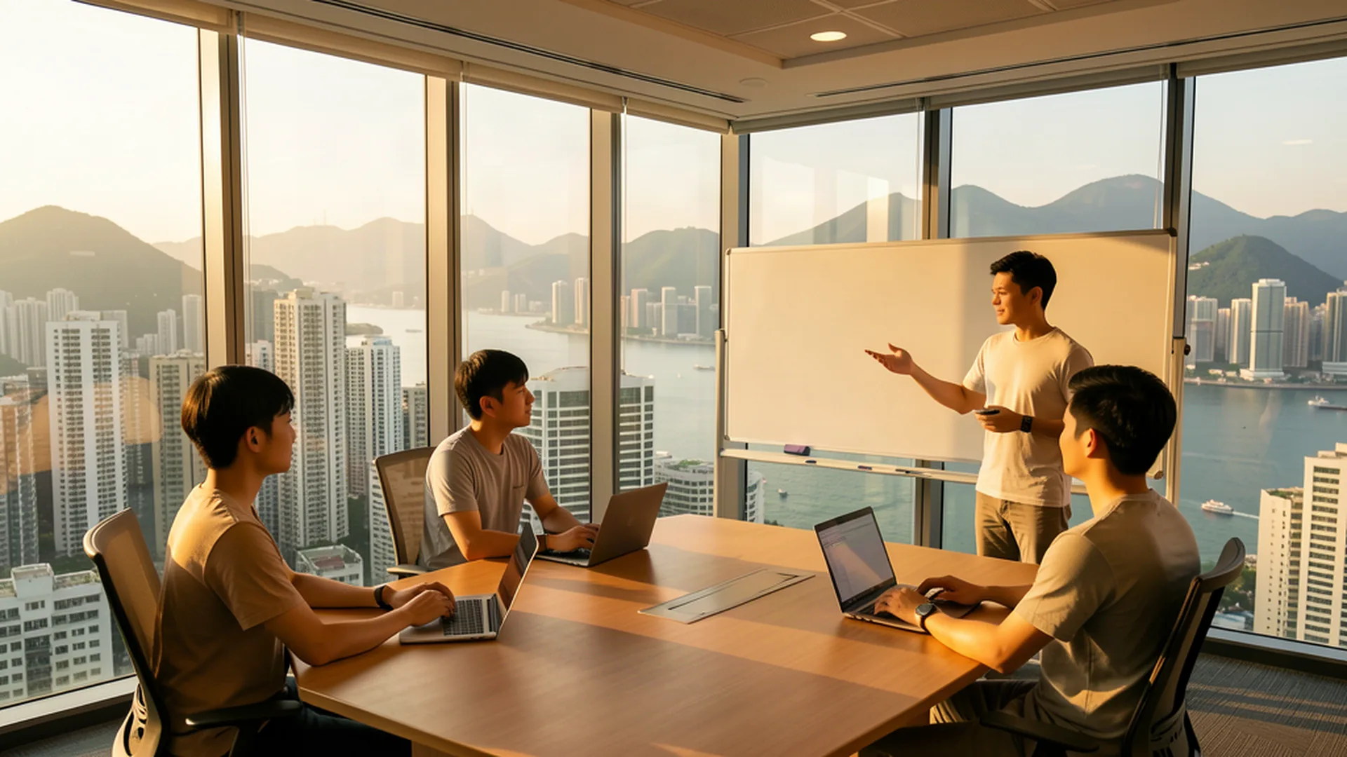 香港市場推廣團隊開會規劃媒介策略